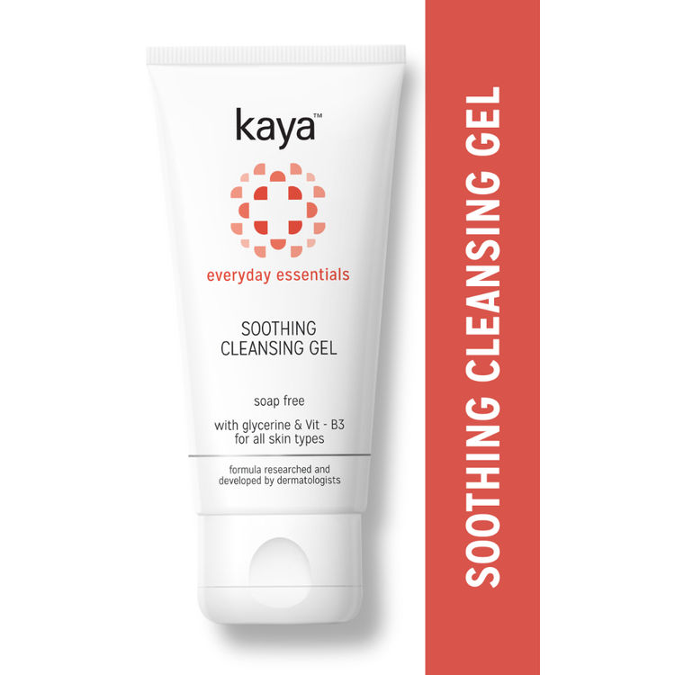 Buy Kaya Soothing Cleansing Gel Soap free & gentle face wash with Niacinamide for daily use all skin types 100 ml - Purplle