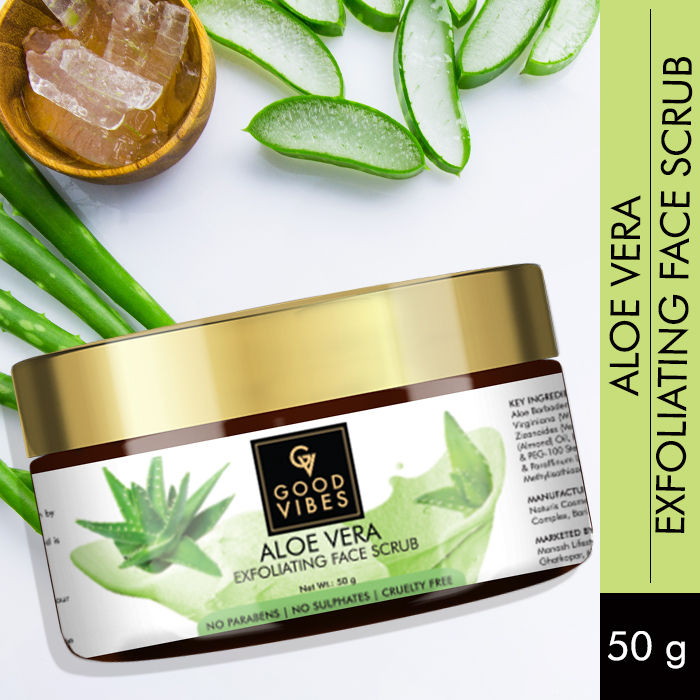 Buy Good Vibes Exfoliating Face Scrub Aloe Vera (50 g) online at