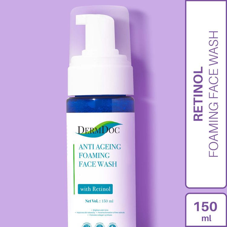 DermDoc Anti Ageing Foaming Face Wash with Retinol Acid&nbsp;(150ml)