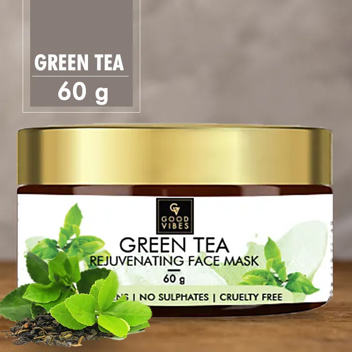 Download Buy Good Vibes Rejuvenating Face Mask Green Tea 60 G Online At Purplle Com PSD Mockup Templates