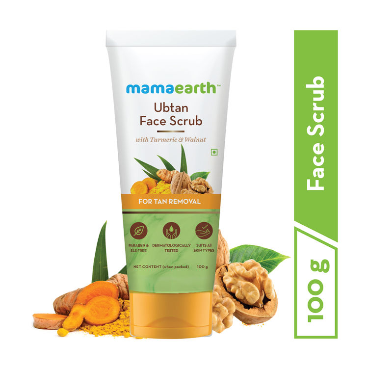 Mamaearth Ubtan Scrub For Face with Turmeric & Walnut for Tan Removal (100 g)