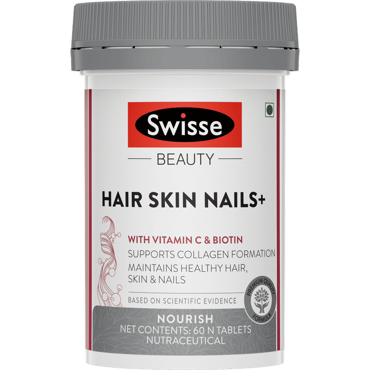 swisse beauty hair skin nails with vitamin c and biotin for healthy hair radiant skin and stronger nails 60 tablets