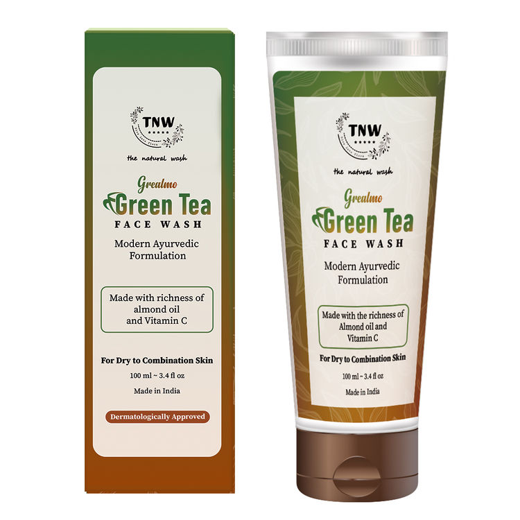 TNW The Natural Wash Green Tea Face Wash for Dry to Combination Skin Grealmo Face wash (100ml)