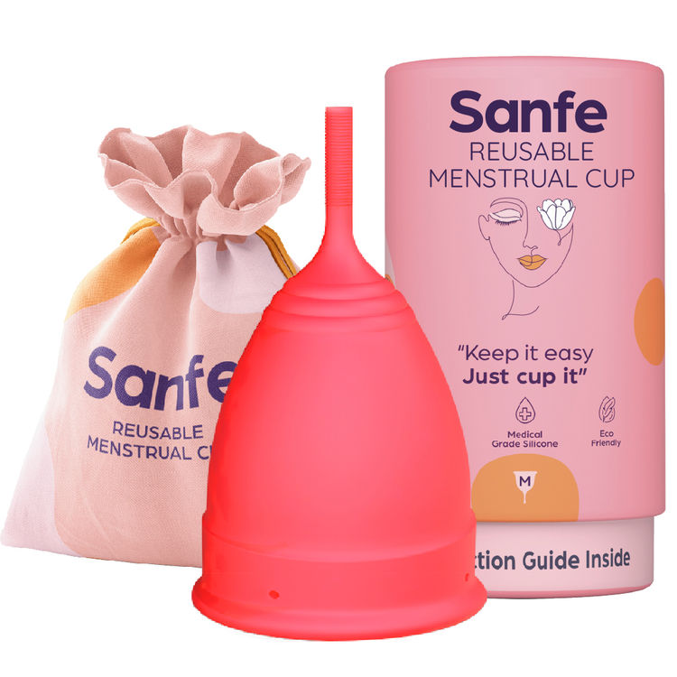 Buy Sanfe Reusable Menstrual Cup with No Rashes, Leakage Or Odor