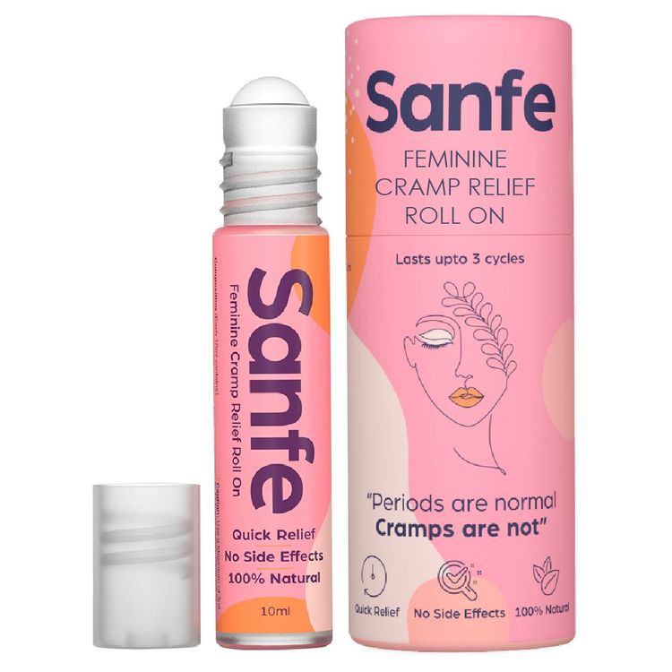 Buy Sanfe Feminine Cramp period pain Relief Roll On for instant relief