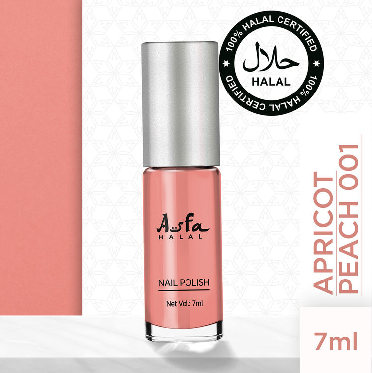 Asfa Halal Wudu Friendly Nail Polish Apricot Peach 001 5 Ml