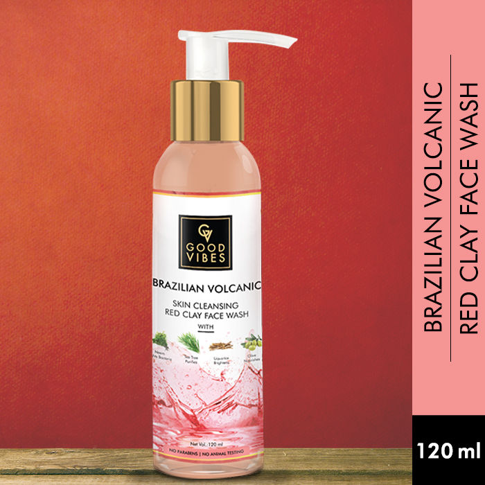 Buy Good Vibes Brazilian Volcanic Skin Cleansing Red Clay Face Wash