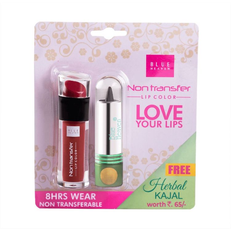 Blue Heaven Non Transfer Lip Color Heart Break 12 Herbal Kajal Free Worth Rs 65