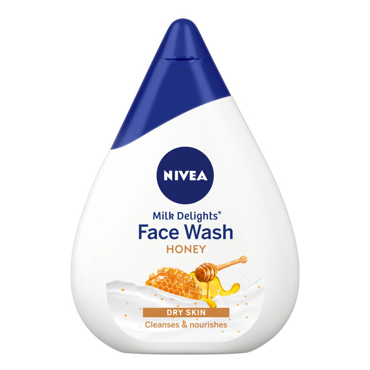 NIVEA Face Wash Milk Delights Moisturizing Honey Dry Skin (100ml)