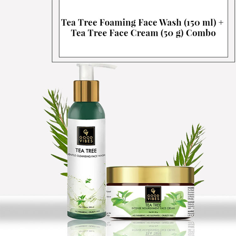 Buy Good Vibes Tea Tree Foaming Face Wash (150 ml) + Tea Tree Face