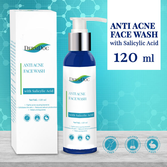 Buy DermDoc Anti Acne Face Wash with Salicylic Acid (120 ml) online at