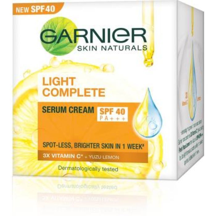 garnier serum cream sunscreen
