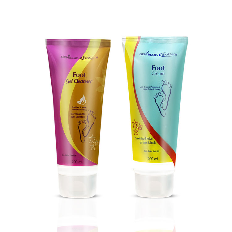 Buy Gemblue Biocare Foot Gel Cleanser, (200 ml)+Gemblue Biocare Foot Cream, (200 ml)