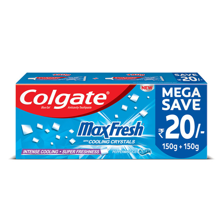 Buy Colgate MaxFresh Toothpaste, Blue Gel Paste with Menthol for Super Fresh Breath, 300g, 150g