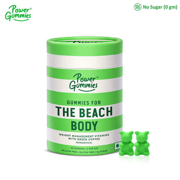Buy Power Gummies-The Beach Body With Green Coffee, L-Carnitine & Vitamin C-Weight Management Gummies For Men & Women-60 Gummies - Purplle
