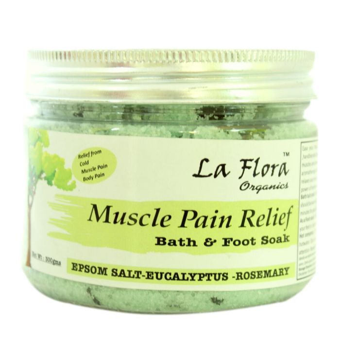 Buy La Flora Organics Muscle Pain Relief-Detox Bath & Foot Soak with Epsom Salt,Eucalyptus, Rosemary,Lemongrass (300 g) - Purplle