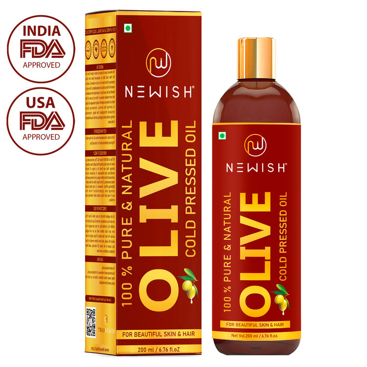 Newish Pure Cold Pressed Olive Oil For Hair and Skin (200 ml)