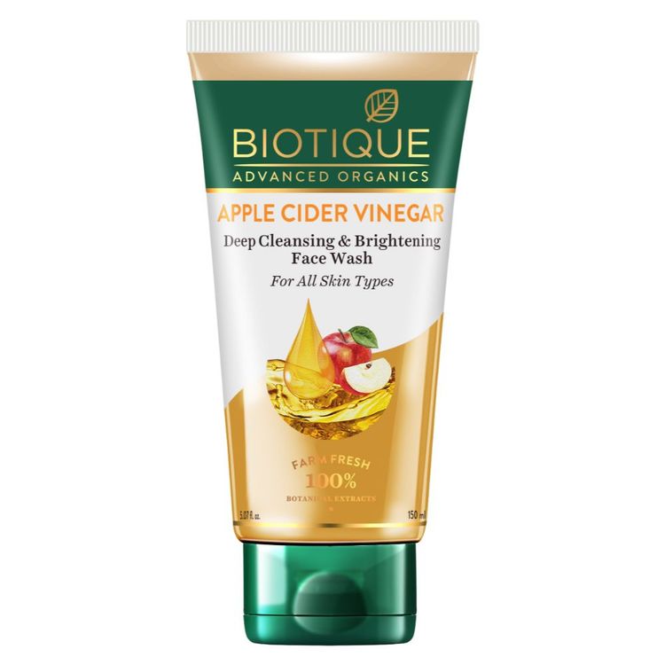 Biotique Advanced Organics Apple Cider Vinegar Deep Cleansing & Brightening Face Wash (150 ml)