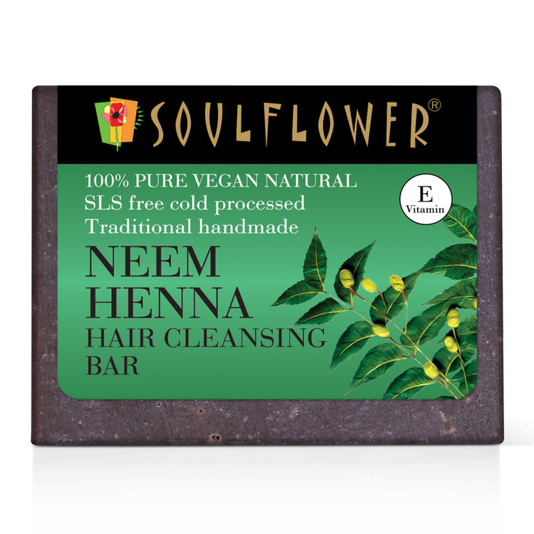 Soulflower Neem Henna Hair Cleansing Bar 