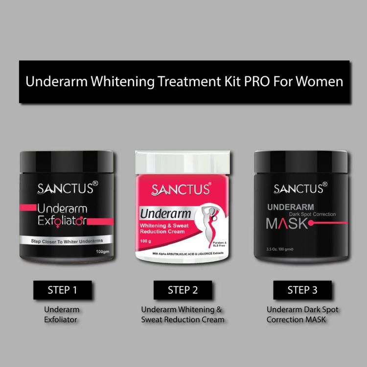 Buy Sanctus Underarm Whitening Treatment Kit Pro For Women 300 G Online Purplle