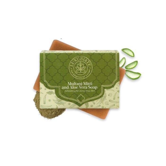 Luxuriate Multani Mitti And Aloe Vera Exfoliating For Acne Free Skin Soap For Men And Women 125 G This clay is a common ingredient in herbal products and is known for its cosmetic. purplle com