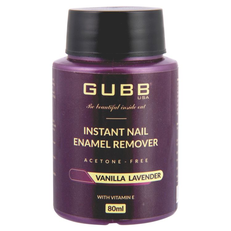 Buy GUBB Instant Nail Paint Remover With Vanilla Lavender Aroma, Acetone Free 80ml online at