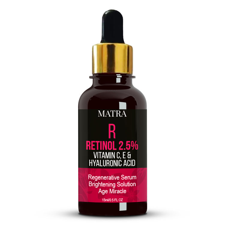 Matra Retinol 2 5 Vitamin C E Hyaluronic Acid Serum Anti Wrinkle Anti Aging Serum With Niacinamide Vit Aloe Vera Green Tea Best Retinol Serum
