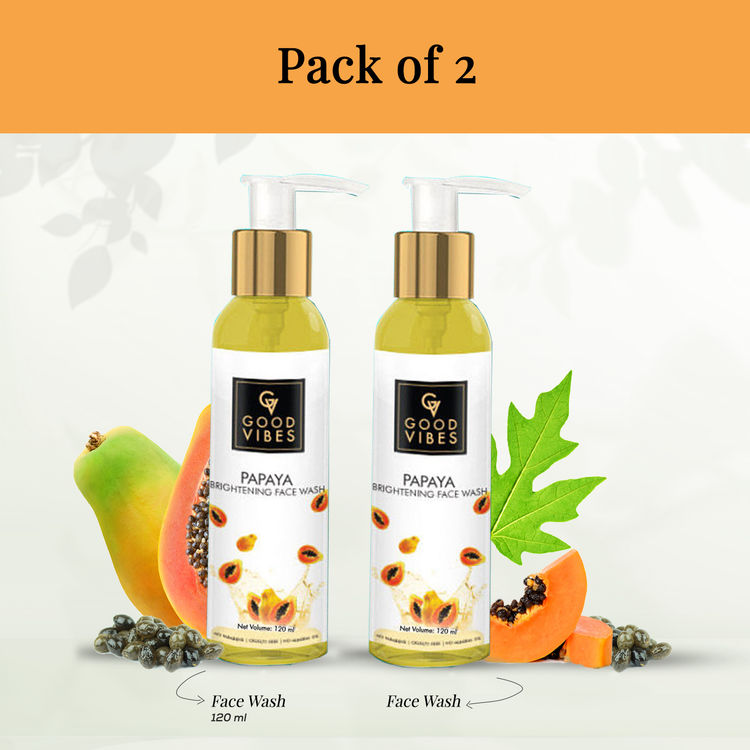 good vibes papaya brightening face wash