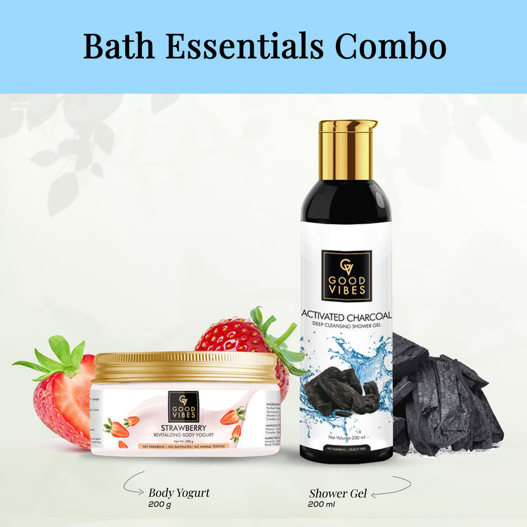 Buy Good Vibes Bath Essentials (Activated Charcoal Shower Gel 200 ml
