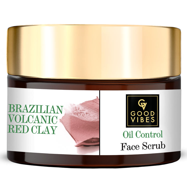 Buy Good Vibes Brazilian Volcanic Red Clay Oil Control Face Scrub (50 g)