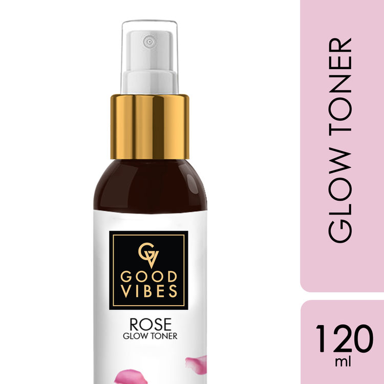 Good Vibes Rose Glow Toner | Lightweight, Brightening| With Honey | No Alcohol, No Sulphates, No Parabens, No Mineral Oil, No Animal Testing (120 ml)