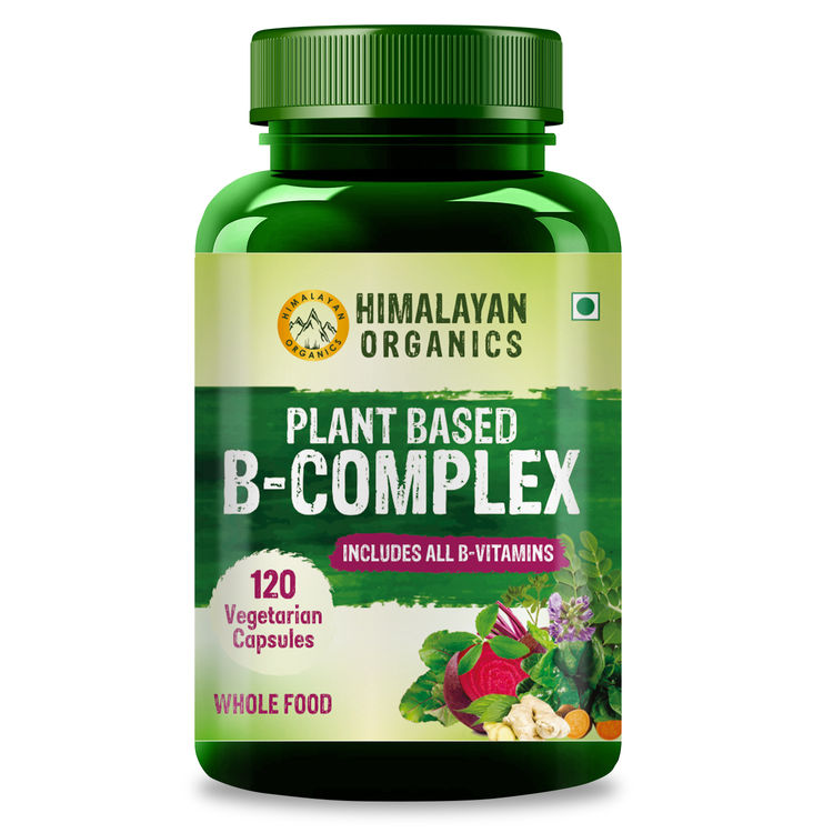 Oneerlijkheid Mijlpaal Burger Buy Himalayan Organics Plant Based B Complex Vitamins B12, B1, B3, B2, B9  and Biotin for Metabolism, Hair and Energy- 120 Veg Capsules Online |  Purplle