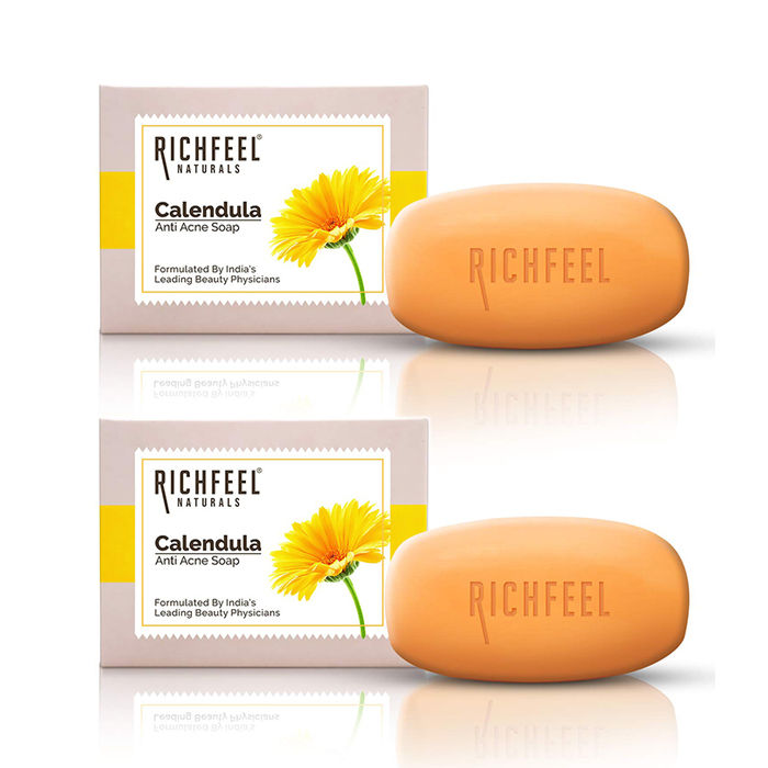 Richfeel Calendula Acne Soap 75 G Pack Of 2 Richfeel products is a manufacturing company that offers range of diverse products in the field of health, beauty and wellness. richfeel calendula acne soap 75 g pack of 2