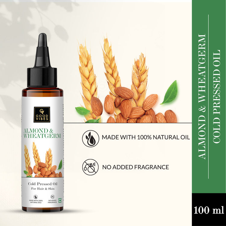 Good Vibes Almond And Wheatgerm Cold Pressed Oil For Hair & Skin (100ml)