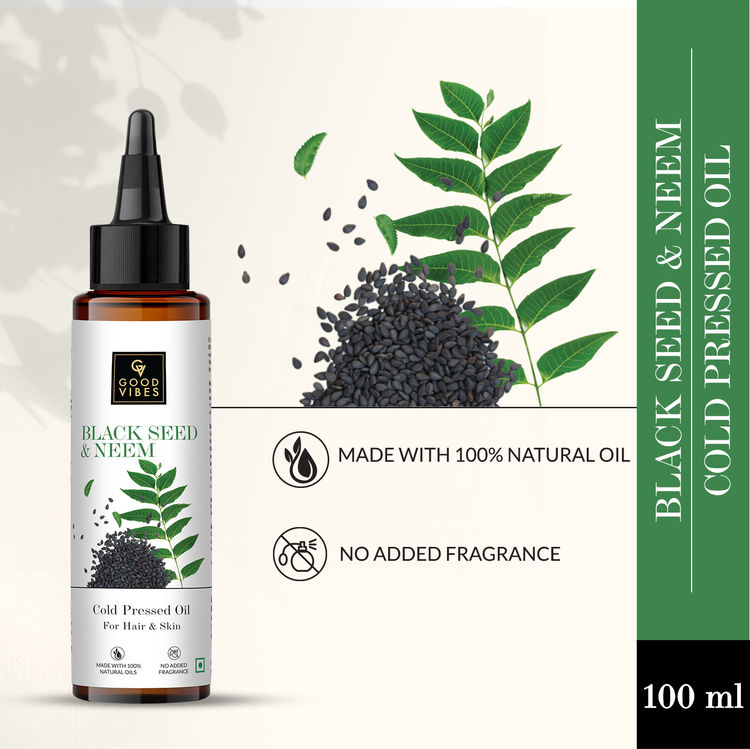 Good Vibes Blackseed And Neem Cold Pressed Oil For Hair & Skin (100ml)