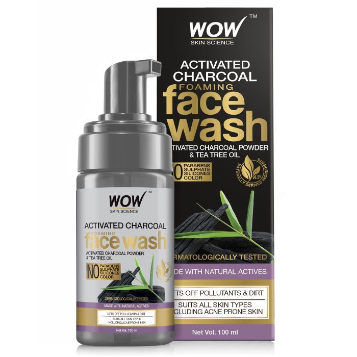 wow skin science activated charcoal face wash