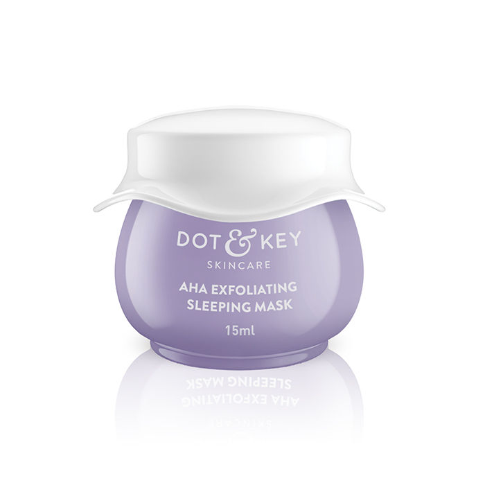 Buy Dot & Key Aha Exfoliating Sleeping Mask 12% Lactic + 2% Hyaluronic Mini  (15 ml) Online | Purplle