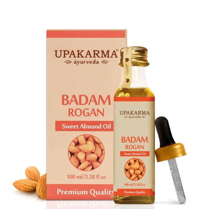UPAKARMA Ayurveda Natural Cold Pressed Sweet Almond Oil, Badam Rogan for Hair, Skin and Body - 100 ML