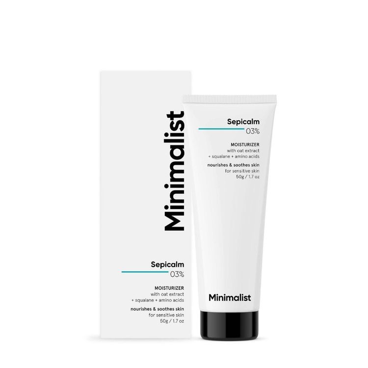 Buy Minimalist 3% Sepicalm Moisturizer with oat extract + squalane + amino acids, nourishes & soothes skin for sensitive skin, (50g )