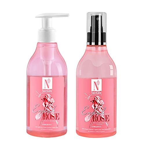 Buy Nutriglow Natural S English Rose Skin Care Combo Face Wash And Toner Suitable For All Skin Types Highly Moisturizing Smoothing Skin Skin Toner Tighten Pores 150 Ml Each Online Purplle