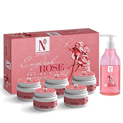 NutriGlow NATURAL'S English Rose Hydrosol Facial Kit With Combo English Rose Face Wash (150ml)