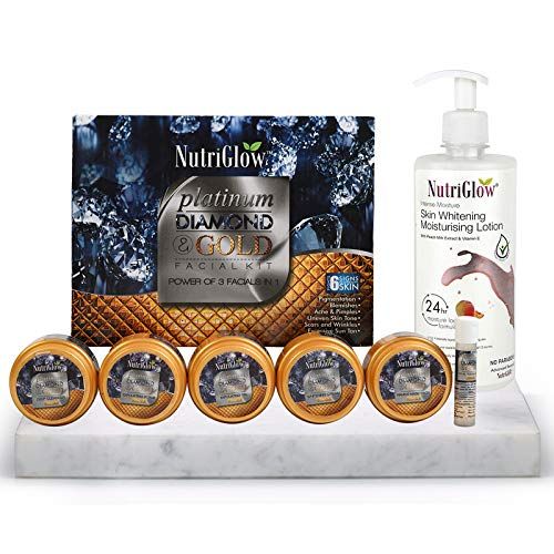 nutriglow platinum diamond gold facial kit