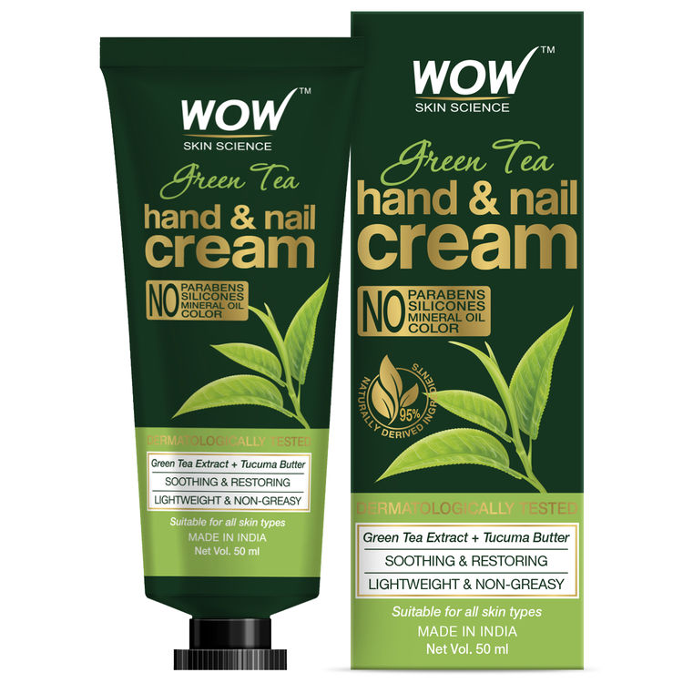 WOW Skin Science Green Tea Hand & Nail Cream -- (50ml)