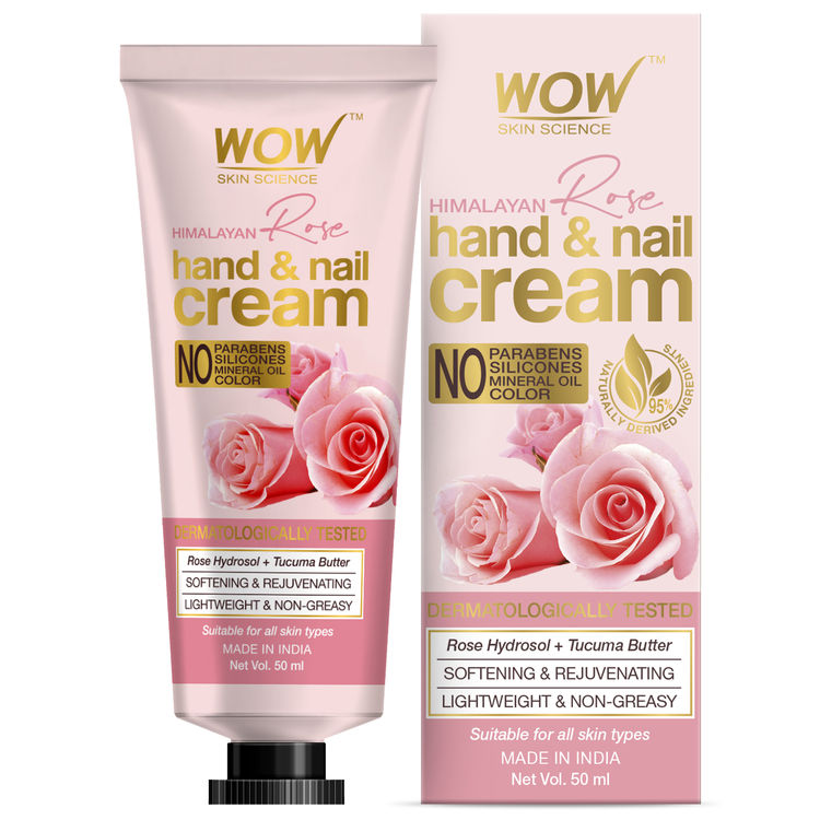 Buy WOW Skin Science Himalayan Rose Hand & Nail Cream - Softening & Rejuvenating - Lightweight & Non-Greasy - Quick Absorb - for All Skin Types - No Parabens, Silicones, Mineral Oil & Color - 50mL