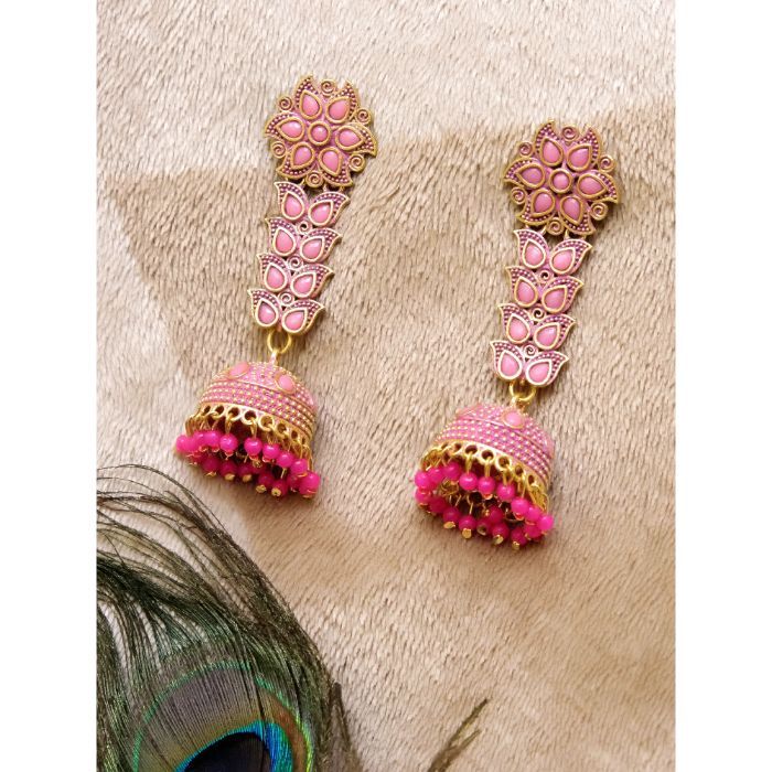 Flower jhumka earrings online