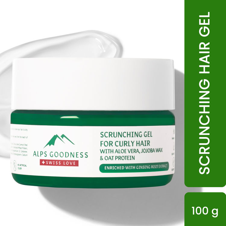 Alps Goodness Scrunching Gel For Curly Hair With Aloe Vera, Jojoba Wax & Oat Protein:  Alps Goodness Scrunching Gel For Curly Hair With Aloe Vera, Jojoba Wax & Oat Protein(100gm)