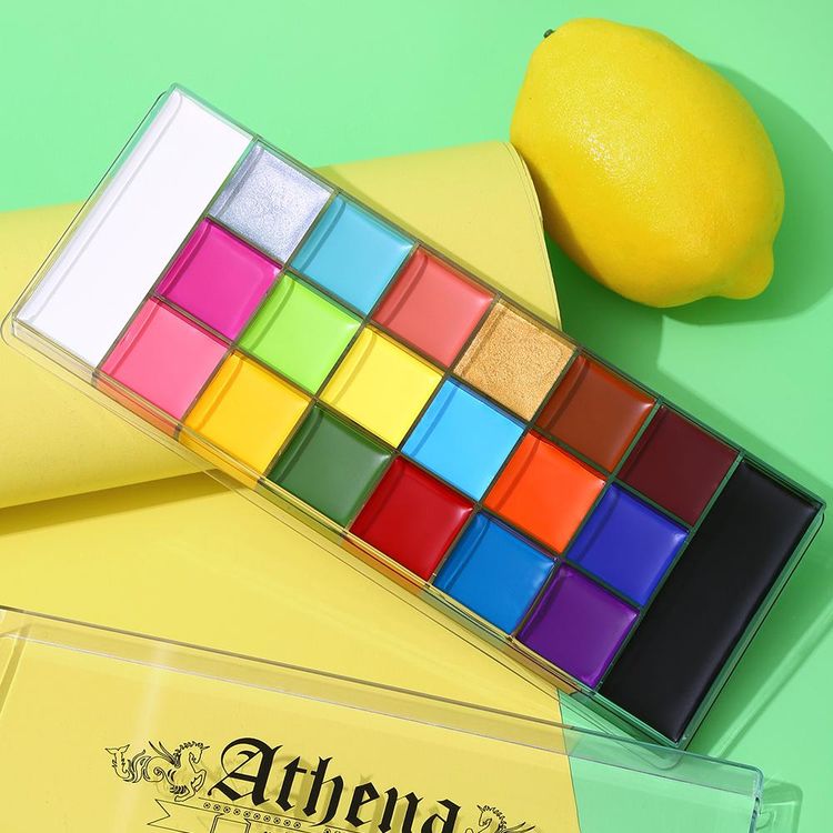 Buy Ucanbe Athena Painting Palette Professional Face Body Paint Oil 20 Colors Halloween Face Body Art Party Fancy Makeup 168g Online Purplle