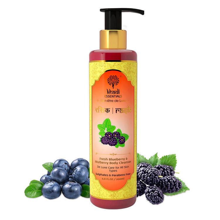 Khadi Essentials Rasik-Fresh Blueberry & Mulberry Body Cleanser 200ML
