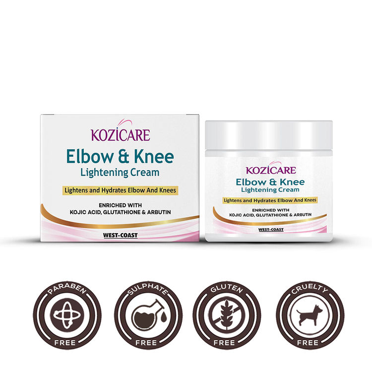 Kozicare Elbow & Knee Lightening Cream with Glutathione, Arbutin & Kojic Acid - (50gm)