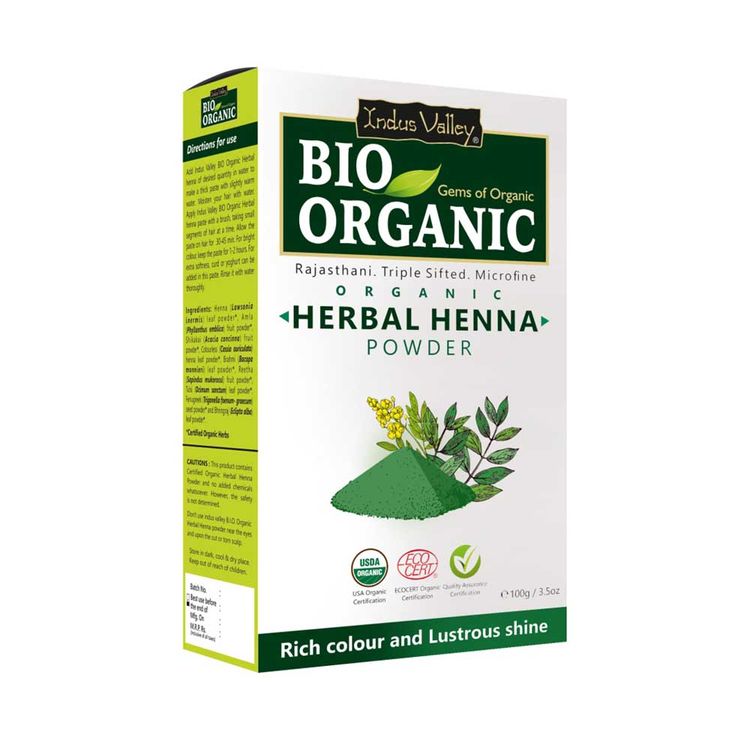 Indus Valley Bio Organic Herbal Henna Powder